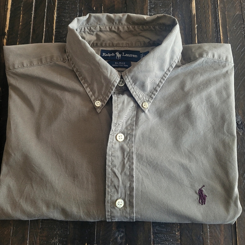 Vintage Polo Ralph Lauren Blake Button Up Shirt Long Sleeve Mens Size Large